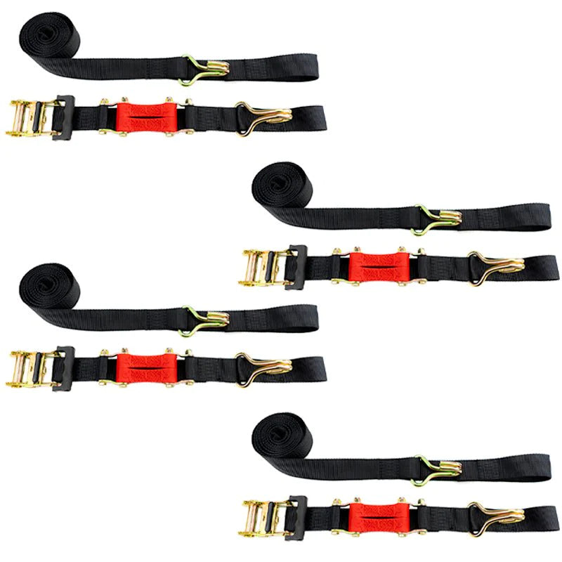18FT X 2IN SHOCKSTRAP RATCHET STRAP, WIRE HOOKS, PREMIUM POLYESTER WEBBING, 6K BREAK STRENGTH, 2K WORKING LOAD LIMIT