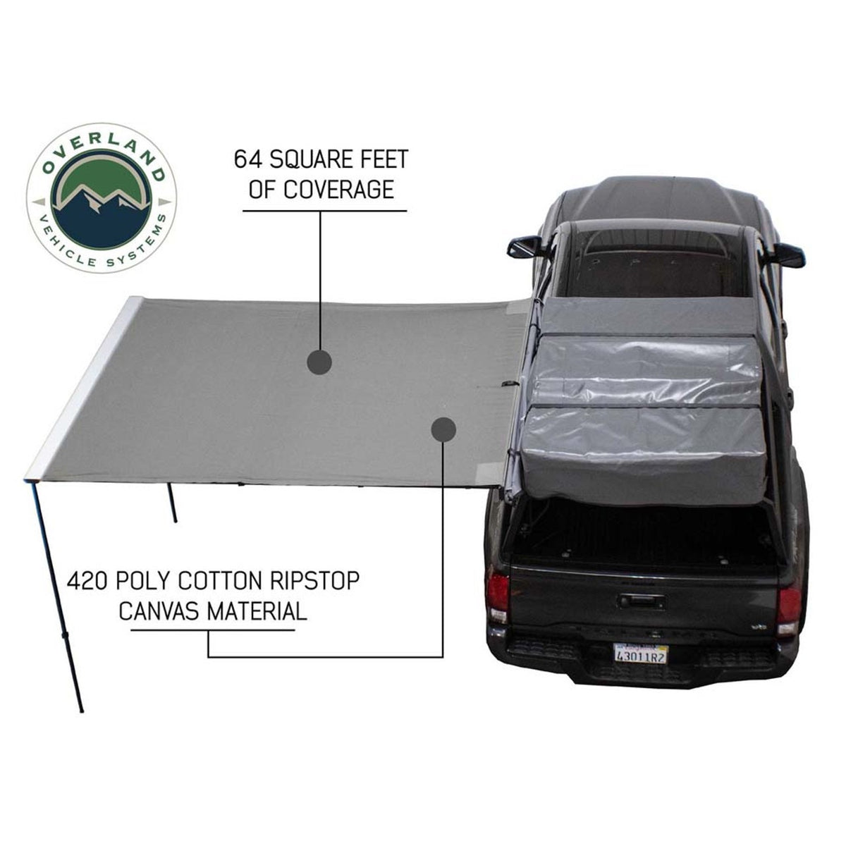 Nomadic Awning 2.0 - 6.5' With Black Cover