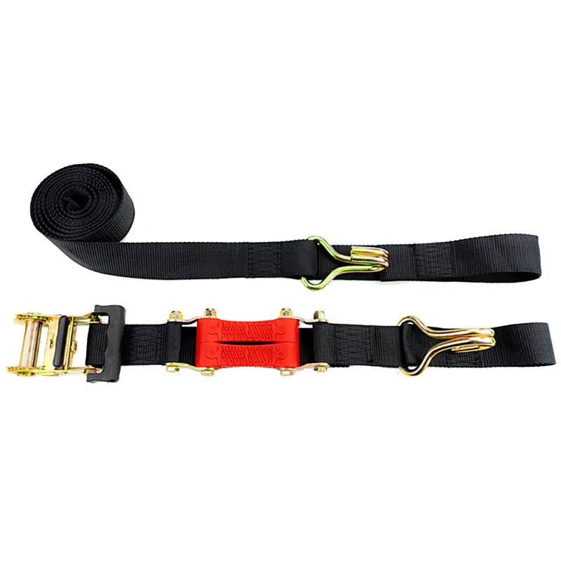 18FT X 2IN SHOCKSTRAP RATCHET STRAP, WIRE HOOKS, PREMIUM POLYESTER WEBBING, 6K BREAK STRENGTH, 2K WORKING LOAD LIMIT