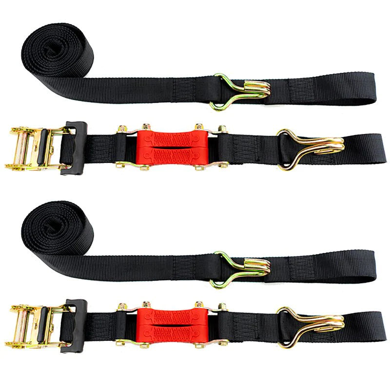 18FT X 2IN SHOCKSTRAP RATCHET STRAP, WIRE HOOKS, PREMIUM POLYESTER WEBBING, 6K BREAK STRENGTH, 2K WORKING LOAD LIMIT
