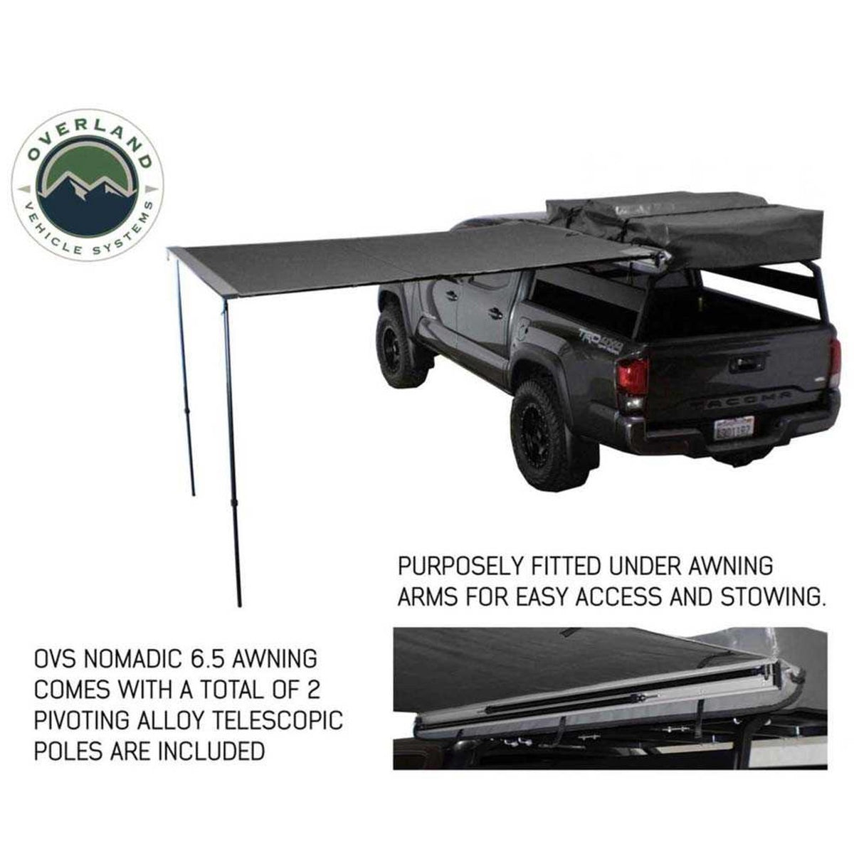 Nomadic Awning 2.0 - 6.5' With Black Cover