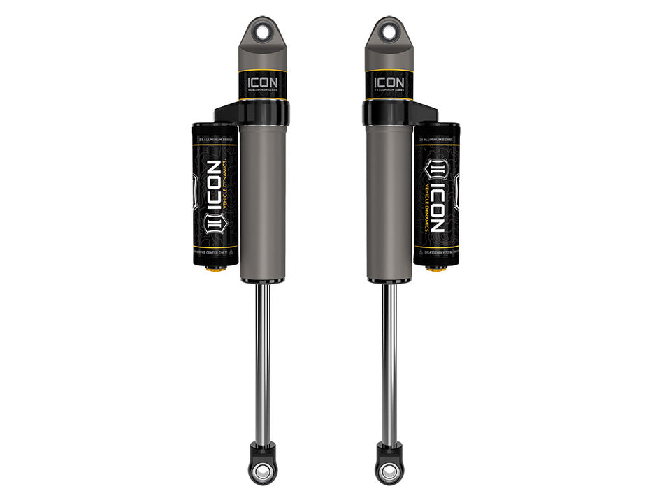 ICON 2009-2024 Ford F-150/2004-2008 Ford F-150 4WD 0-1" Lift Rear V.S. 2.5 Aluminum Series Shock Absorbers Piggyback Reservoir Pair