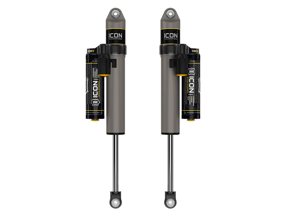 ICON 2021-2024 Ford F-150 0-1" Lift Rear V.S. 2.5 Aluminum Series Shock Absorbers Piggyback Reservoir W/ CDEV Pair