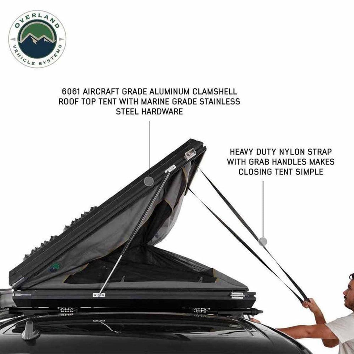 HD Sidewinder - Aluminum Roof Top Tent, 2 Person