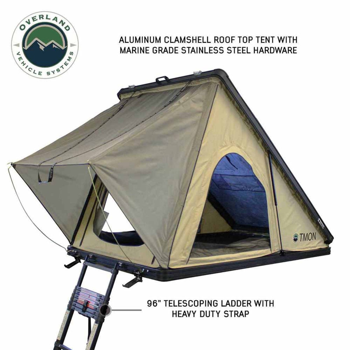 LD TMON - Clamshell Aluminum Roof Top Tent, 2 Person