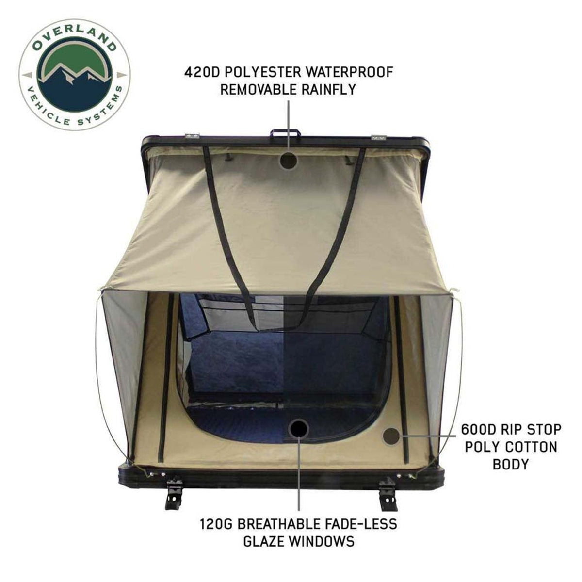 LD TMON - Clamshell Aluminum Roof Top Tent, 2 Person