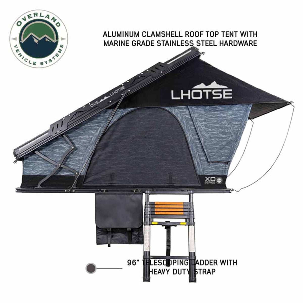 XD Lohtse - Clamshell Aluminum Roof Top Tent, 2 Person