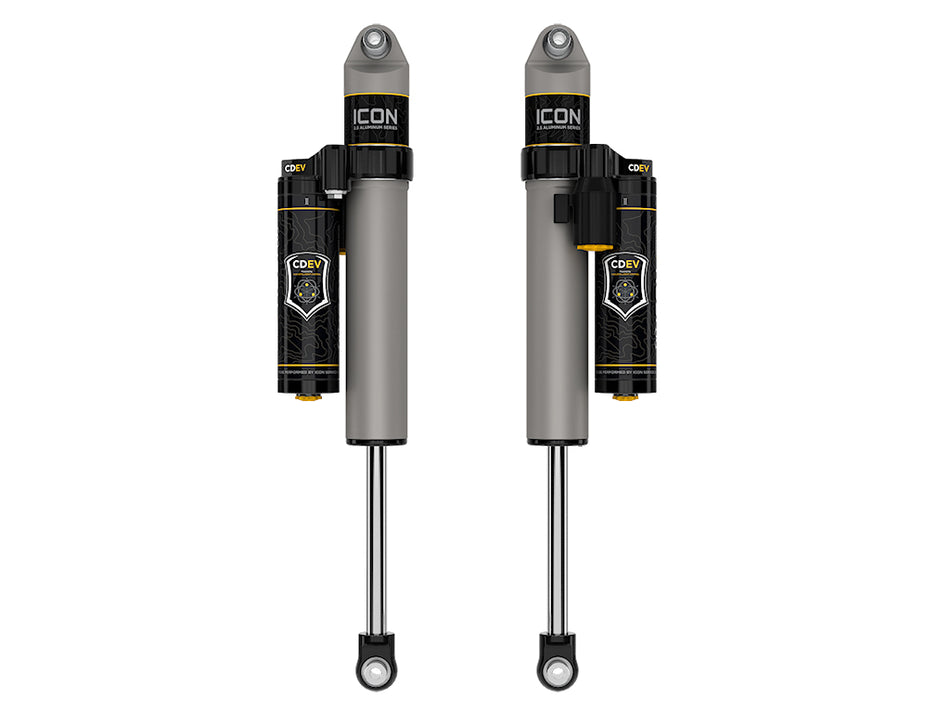 ICON 2021-2024 Ford F-150 4WD/F-150 Tremor 0-2" Lift Rear V.S. 2.5 Aluminum Series Shock Absorbers Piggyback Reservoir W/ CDEV Pair