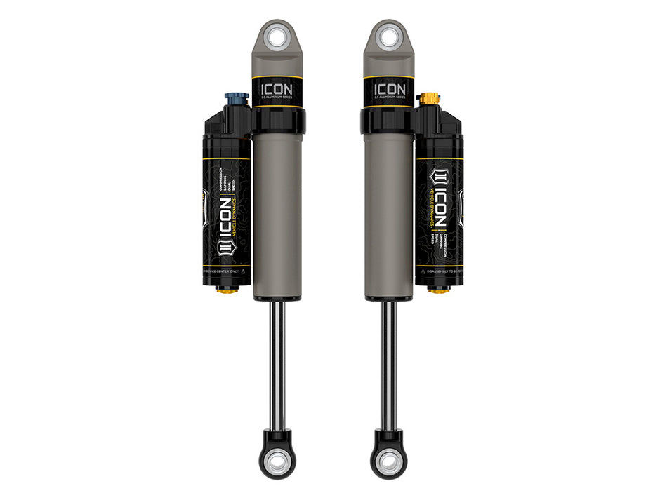 ICON 2009-2024 Ford F-150/2004-2008 Ford F-150 4WD 0-1" Lift Rear V.S. 2.5 Aluminum Series Shock Absorbers Piggyback Reservoir W/ CDXS Pair