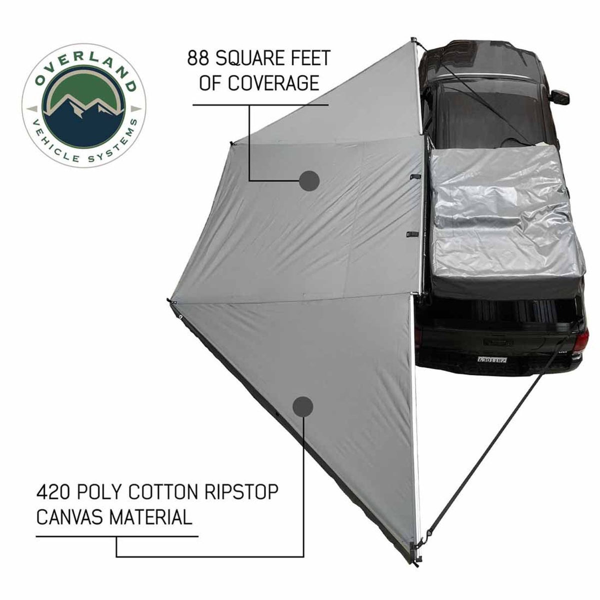 HD Nomadic 180 - Awning, Universal with Extended Poles