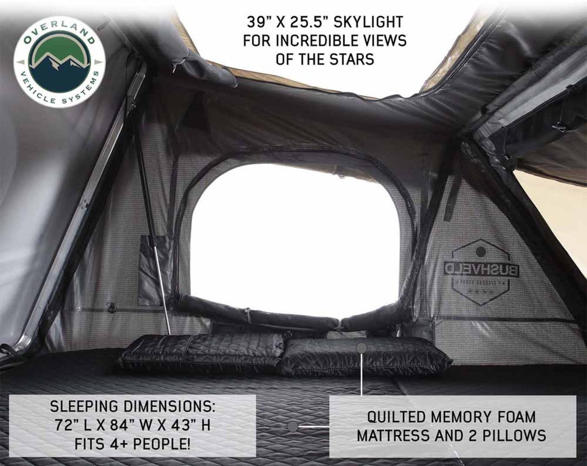 HD Bushveld 4 - Cantilever Hard Shell Roof Top Tent, 4 Person