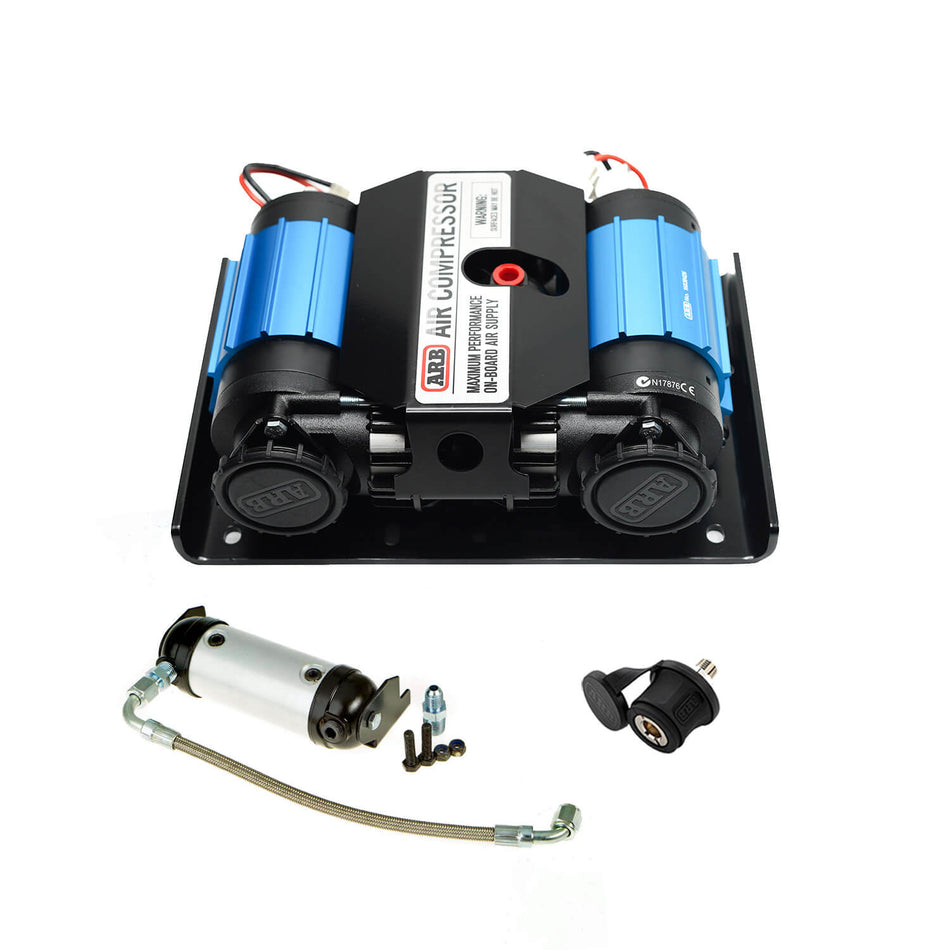 ARB - CKMTA12BK1 - Twin 12V Onboard Compressor Kit and Ford Bronco Under-Hood Mount