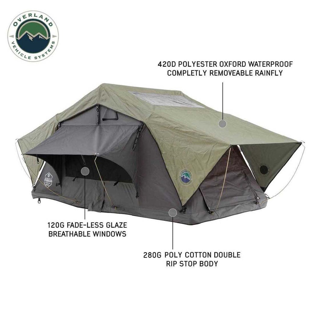 Nomadic 2 Standard - Soft Sided Roof Top Tent, 2 Person