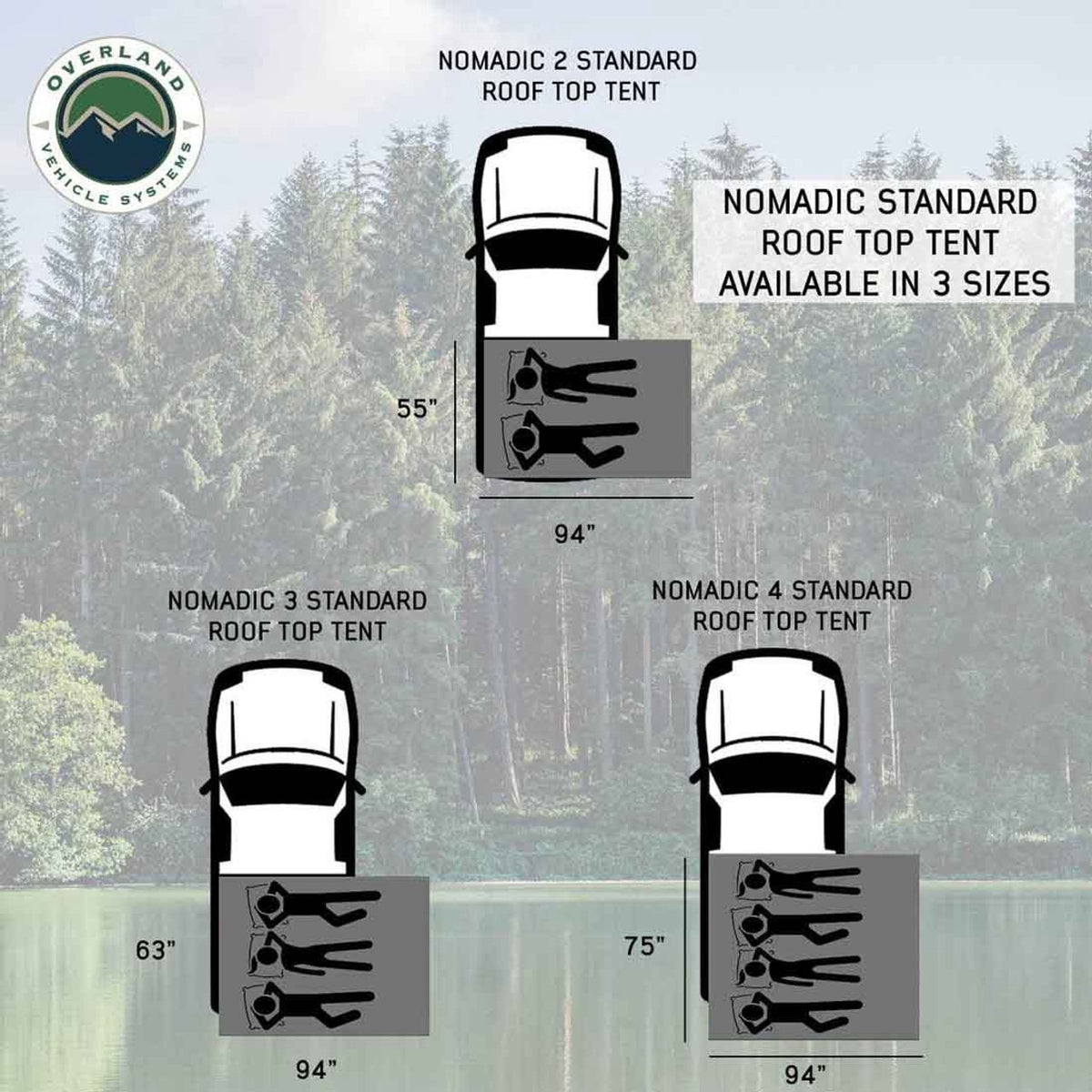 Nomadic 2 Standard - Soft Sided Roof Top Tent, 2 Person