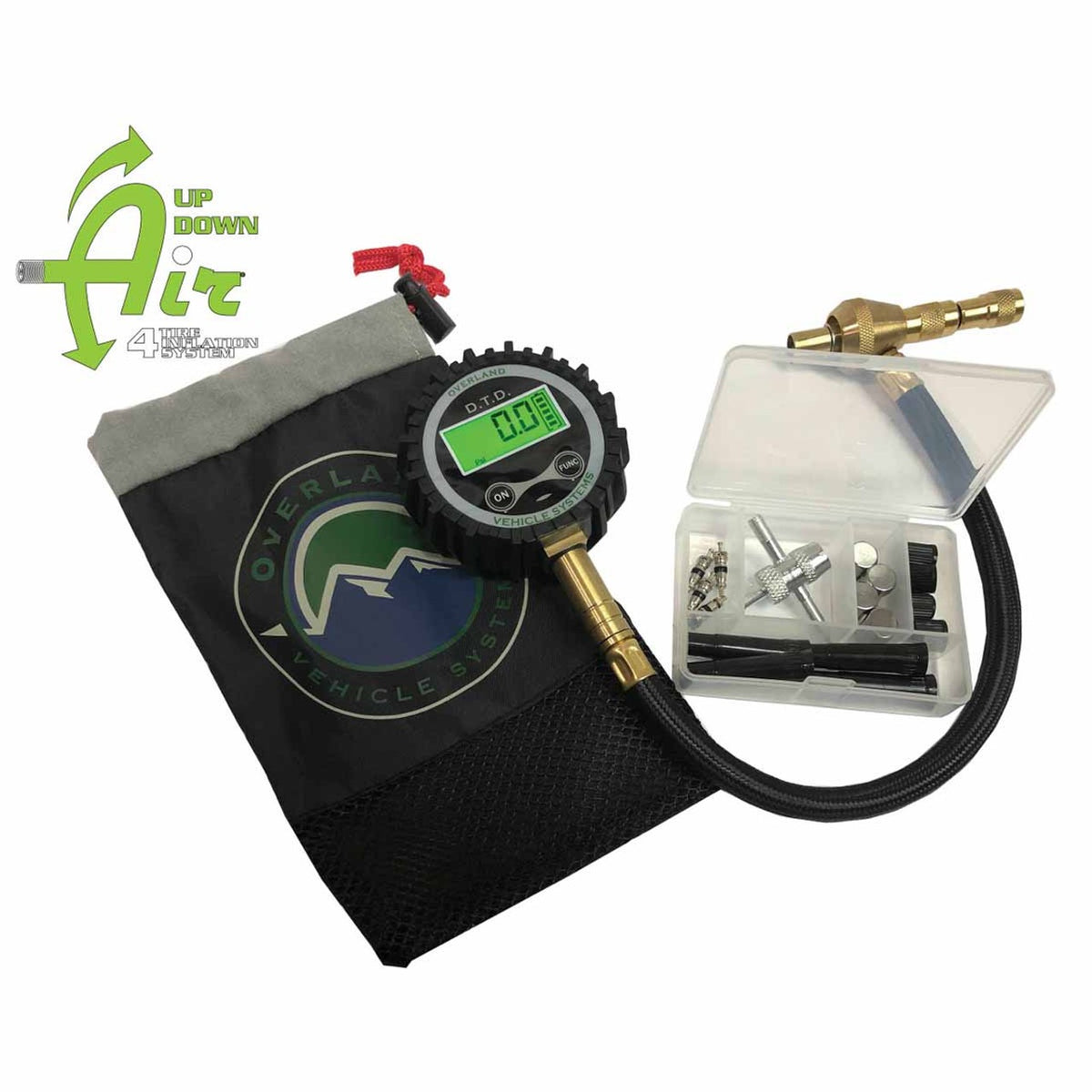 Digital Tire Deflator With Valve Kit & Storage Bag