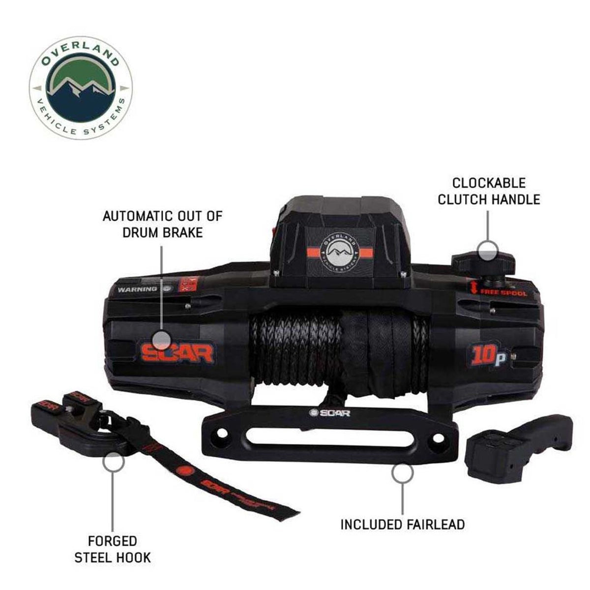 SCAR 10 - 10,000 lb. Winch With Wireless Remote
