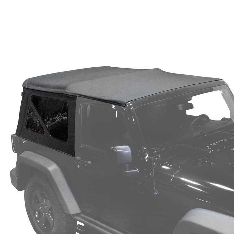 Premium Replacement Soft Top, Black Diamond With Tinted Windows - Jeep Wrangler JK 2 Door 2010-2018