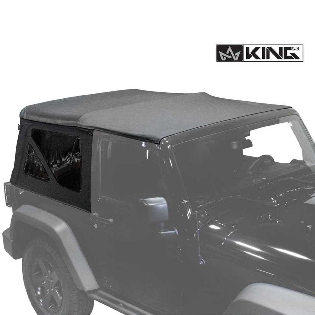 Premium Replacement Soft Top, Black Diamond With Tinted Windows - Jeep Wrangler JK 2 Door 2010-2018