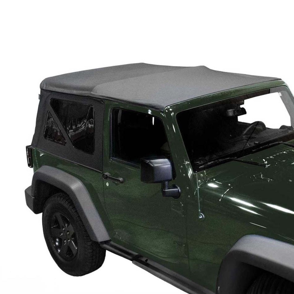 Premium Replacement Soft Top, Black Diamond With Tinted Windows - Jeep Wrangler JK 2 Door 2007-2009