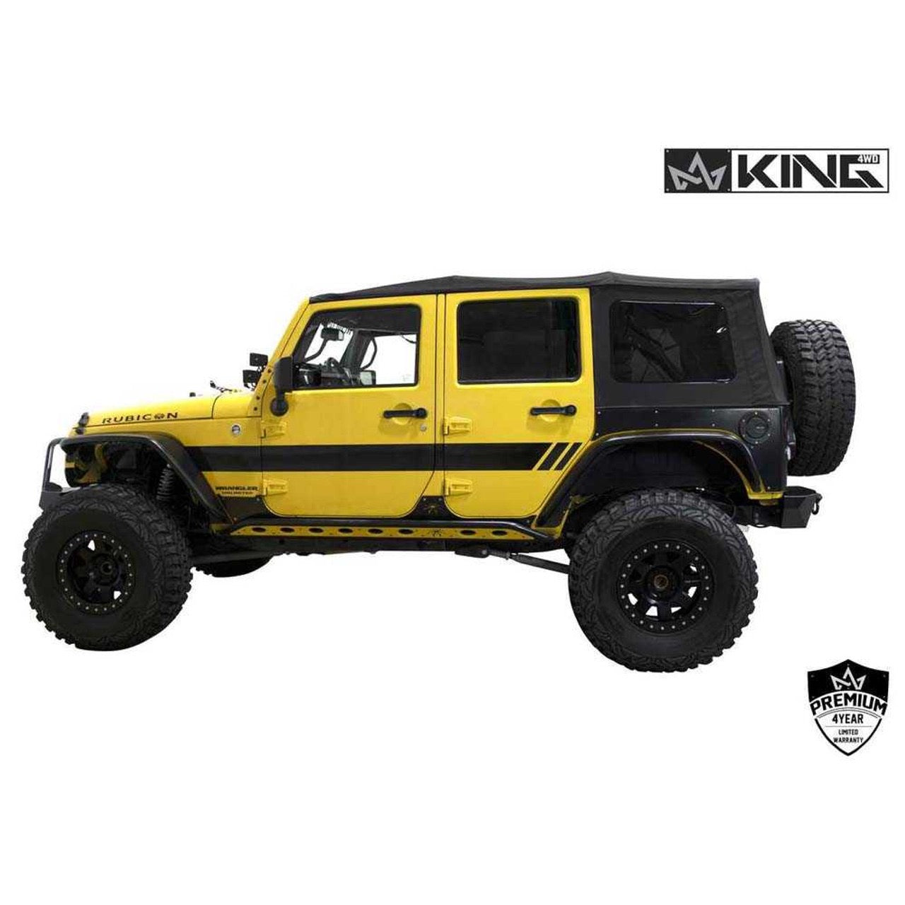 Premium Replacement Soft Top, Black Diamond With Tinted Windows - Jeep Wrangler Unlimited JK 4 Door 2010-2018