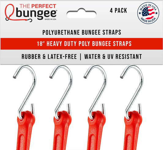 18" Standard Duty Bungee Strap- 4 Pack
