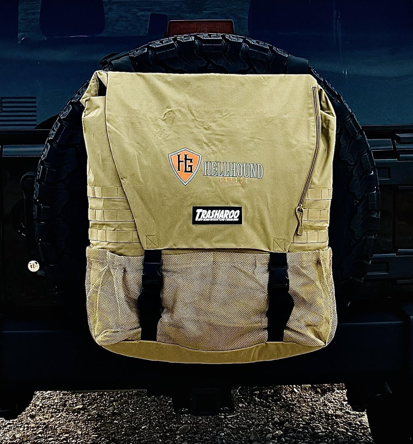 Trasharoo Off-Road Spare Tire Trash Bag (Hellhound Garage