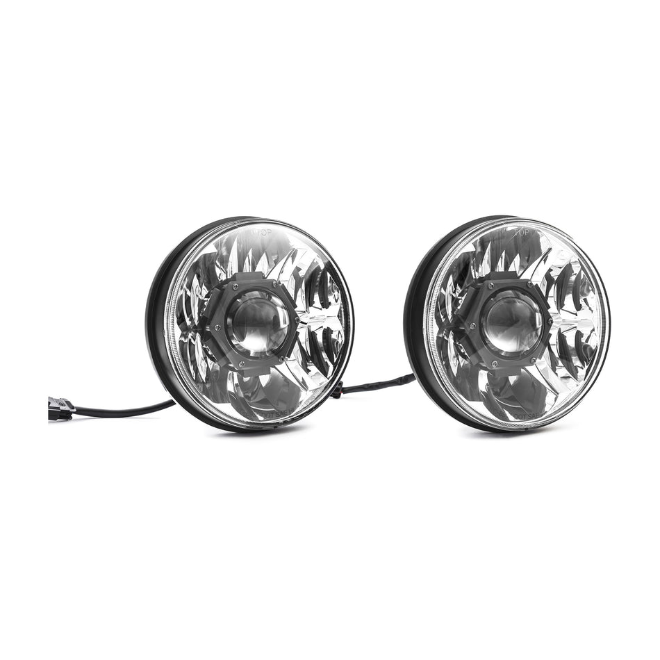 7 Inch Gravity LED Pro - 2-Headlights - 40W Driving Beam - For 18-23 Jeep JL / JT W/ Halogen Headlights