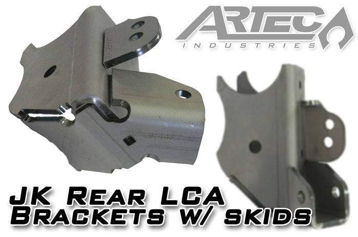 JK Rear LCA Brackets with Skids 3.5 Inch Diameter Artec Industries