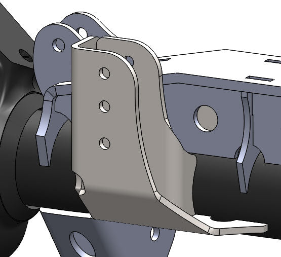 Raised Trackbar Bracket for 3.5 Inch Diameter Front Axle Artec Industries